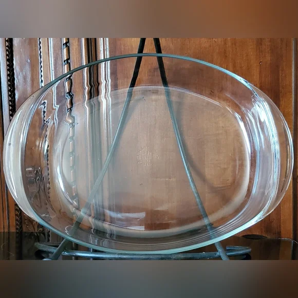 16" x 11.5" 🇫🇷 Duralex Oval Clear  Glass Roasting Baking Dish EUC - Picture 6 of 10
